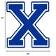 Royal Blue Collegiate Letter (X) Corrugated Plastic Yard Sign, 30in